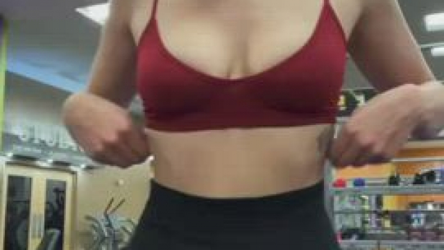 Working up a sweat with these risky gym flashes