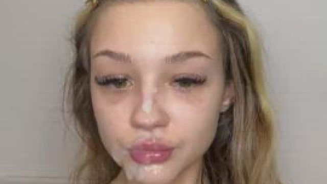I feel lovely with a face full of cum