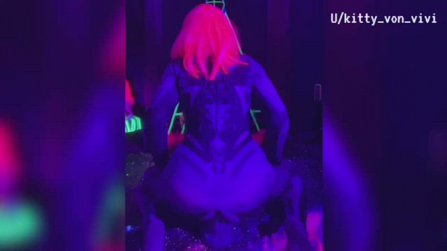 Space Babe rides Bad Dragon Dildo