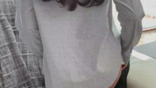 Thong and blouse must be the perfect MILF outfit!