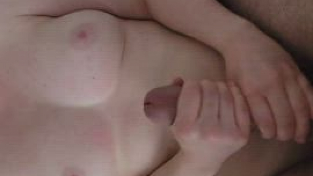 Cumming on my tits