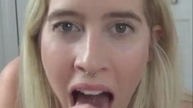 Cadence Lux Strokes Out a Sexy Load Into Her Mouth