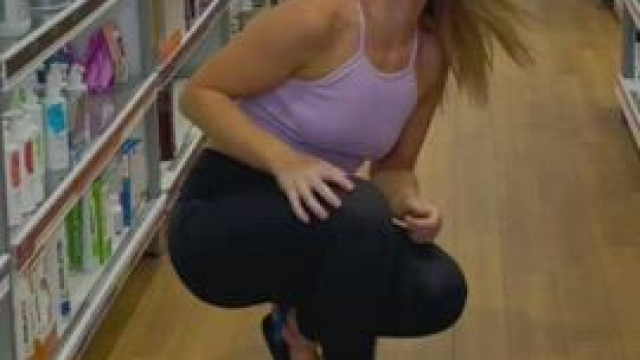 Giving you a show in a busy store