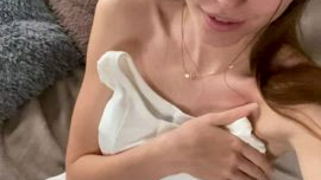 Squeeze my petite tits to give me pleasure