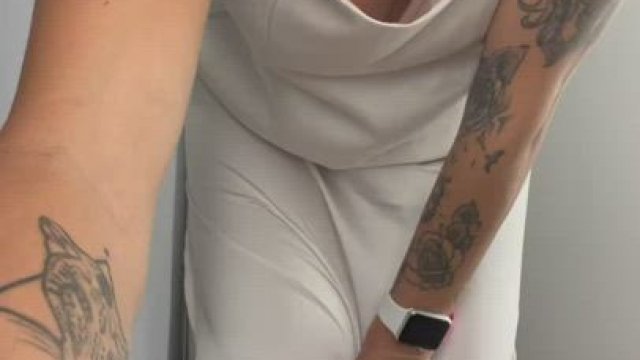 a really pretty young whore in an evening dress undresses for you in the dress