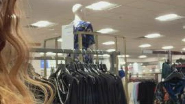 I got so horny today I flashed my vag in a department store