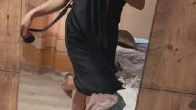 Run out of lubricant, so I had to get wet to fuck myself