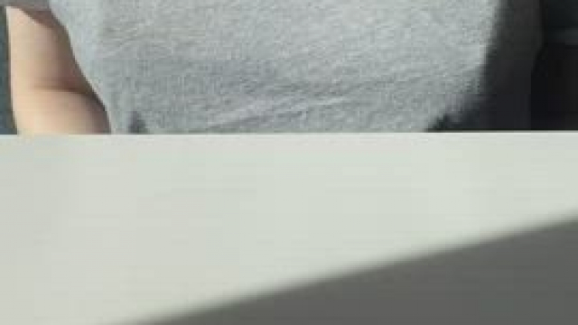 Just me bouncing my boobs while waiting for my food