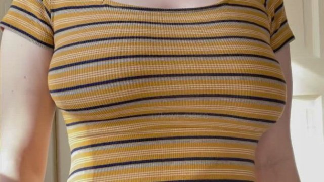 Showing off my bouncy college boobs