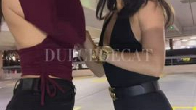 When we walk to our cars after dinner