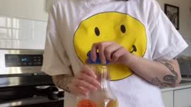 Cheeers to being naked I guess 