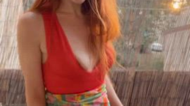 This redheaded fuckdoll came with a cool bike accessory.