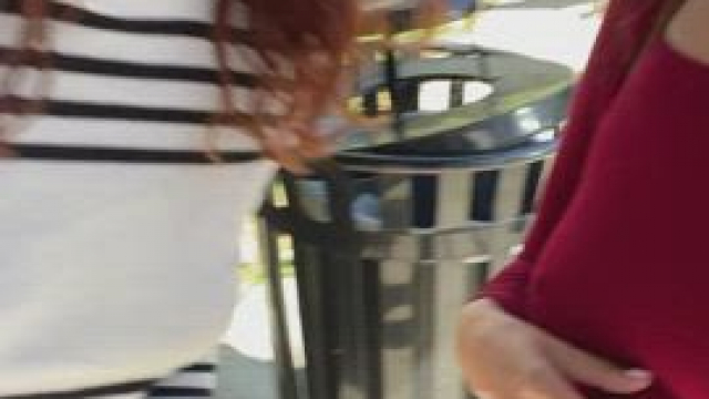 We like wearing skirts so we can easily do stuff like this in public [GIF]