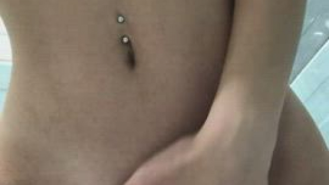 Your 18 yo little fucktoy warming herself up in the shower