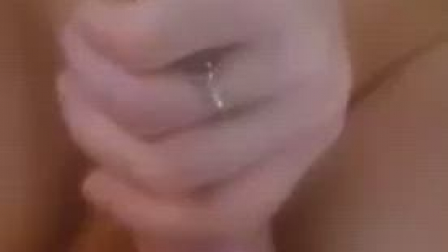 Getting his cock ready for my wet pussy