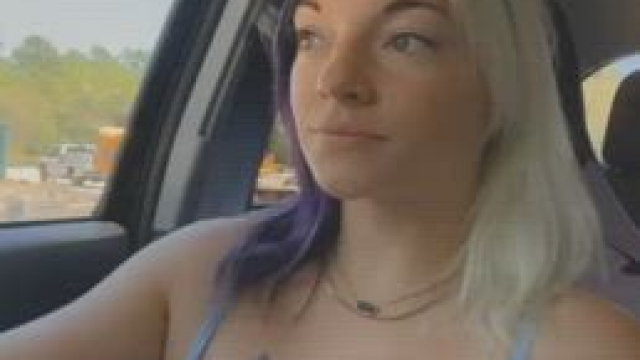 Big Tits Bouncing in the Car