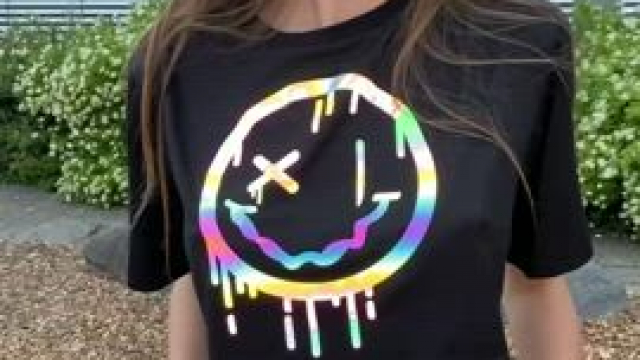 I love to flash my pierced boobs in public