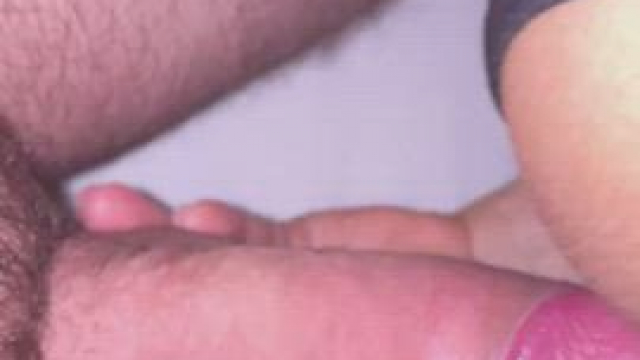 Teasing hubbys dick before he fucks my wet pussy hard!