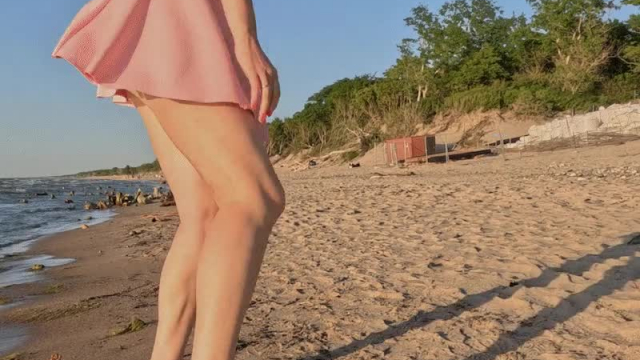 Just walking around and flashing my pussy. If you're lucky, you'll see!