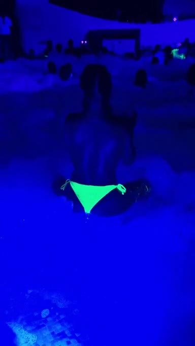 Topless Neon foam party. Bringing back 2 or 3 guys to my room after this
