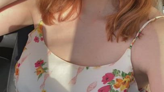 Undressing in the car when my boyfriend can't see