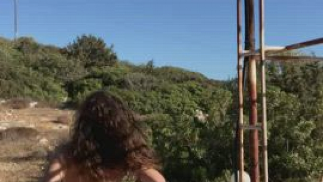 Stripping off to cool down during my hike, nothing better