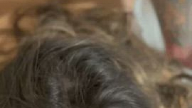 Gagged on my husbands cock while my bull filled my pussy