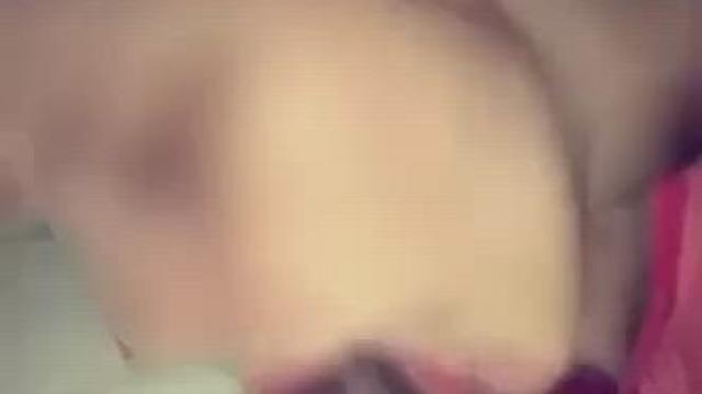 Giving my Big black cock a fellatio in the parking lot last night