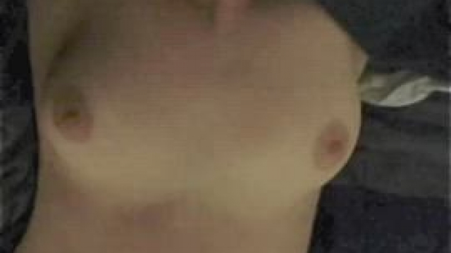 Blindfolded babe sucking cock