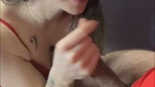 Sucking him off in the bathroom during family dinner shhhhh (F/M)