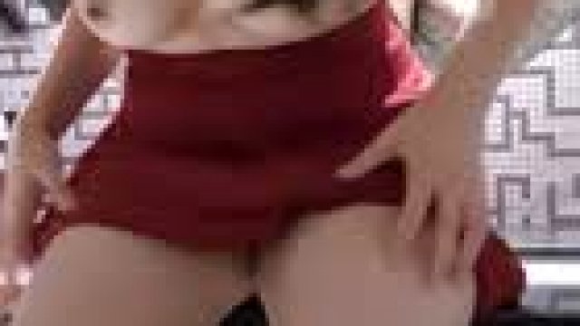 Do you guys want to see a magic trick? I'm hiding something up my skirt, also ho