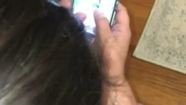 Chatting with other guys while he uses me!