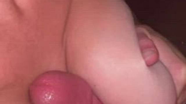 Squeezing them together around his cock until he covers me