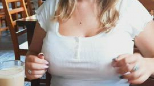 In the restaurant, tired after coming down from the mountains, but I had the str