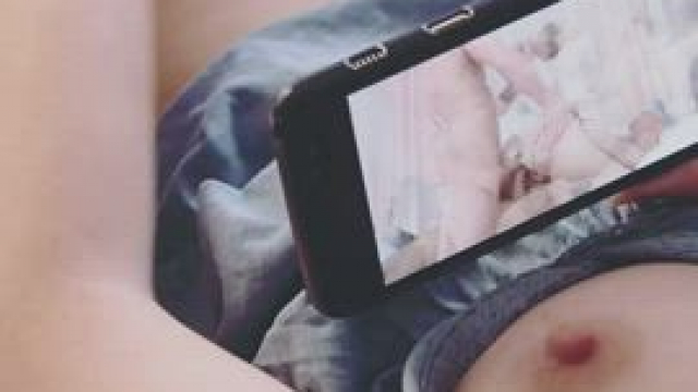 watching some p*rn and moaning softly.. dp is one of my favorite hehe