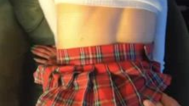 Dressed up as a student to take a huge cock in my ass. I’m such a messy little