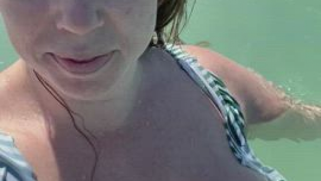 Don’t go in the water unless you like Mature tits! [gif]