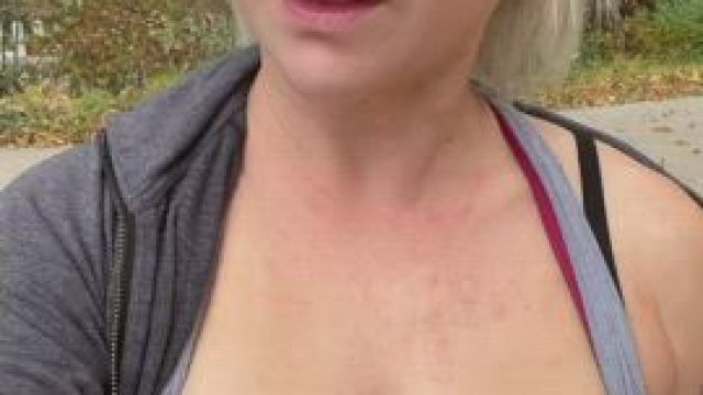 Bouncing outside where the neighbors can see