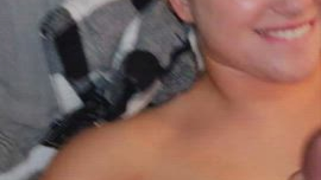 Good way to end the night is with his cum all over my pretty little face