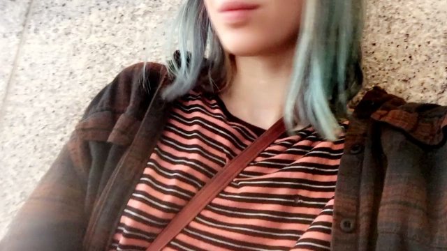 Trying to be sneaky flashing on the street