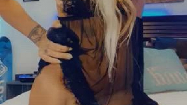 This little submissive loves thigh highs