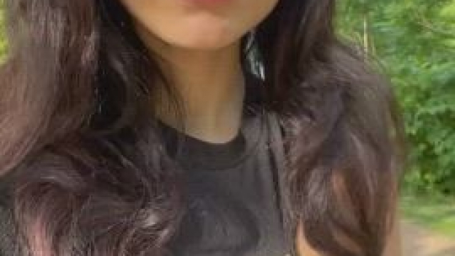 Flashing natural tits public