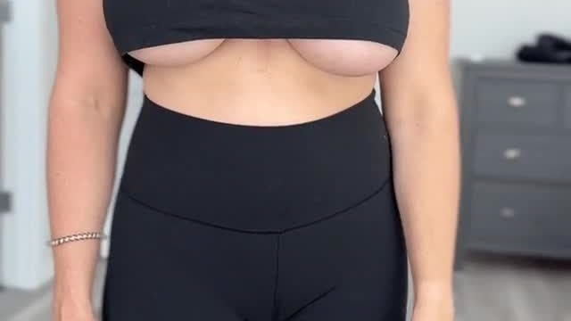 Bursting out the bottom of my gym shirt