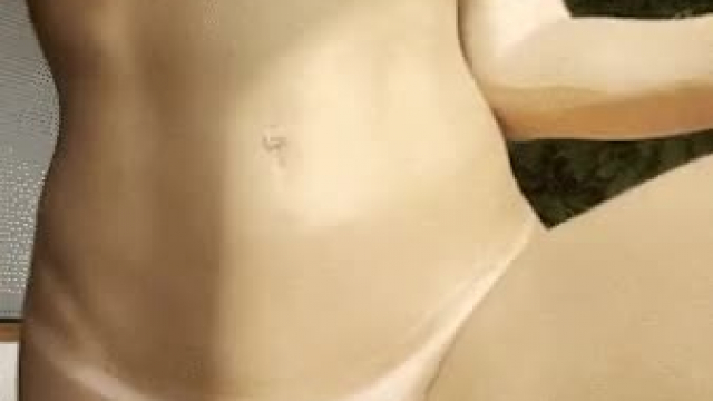 She works hard on tanlines to make papi go loco