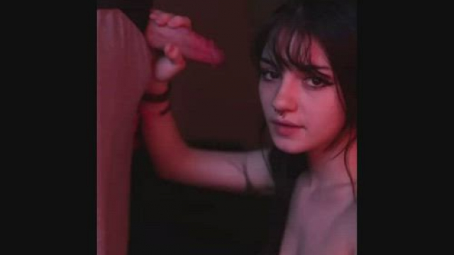 Braces Brunette Sucks Bf