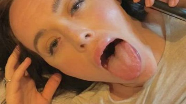 Using the work excuse to get herself some juice