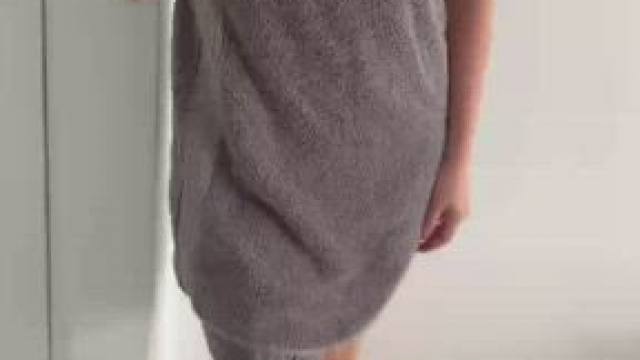 Fresh out of the shower… did you expect my natural tits to be this big (19f) [gi