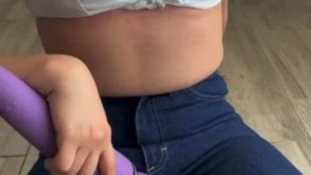 Just a little squirt in jeans