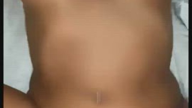 Amateur milf with big tits gets covered in cum...again