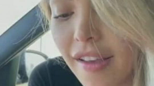 Quick hardcore doggy style bang in the car. Cum Licking